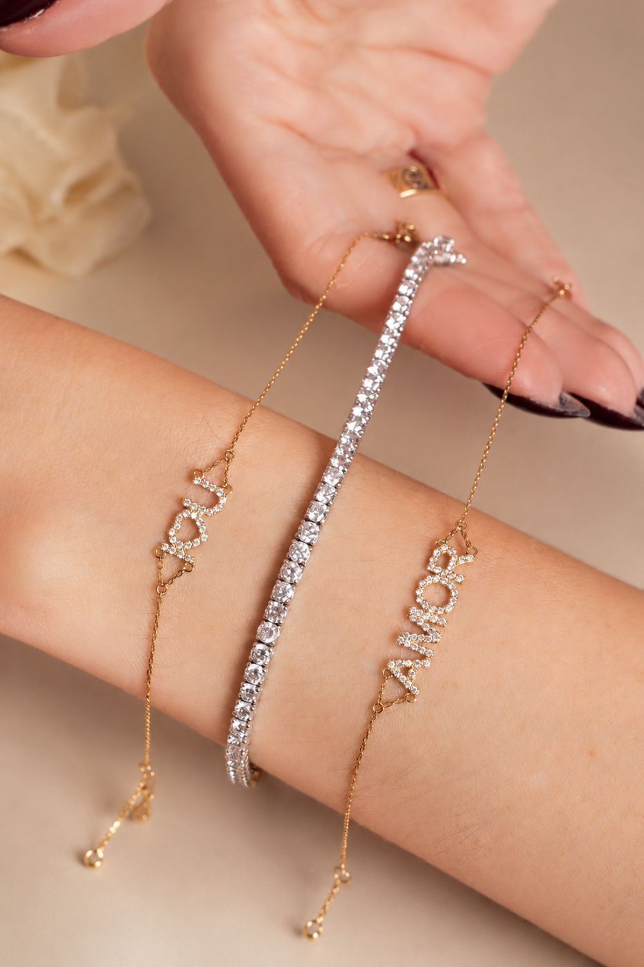 Pulseira I ♥ U Diamantes