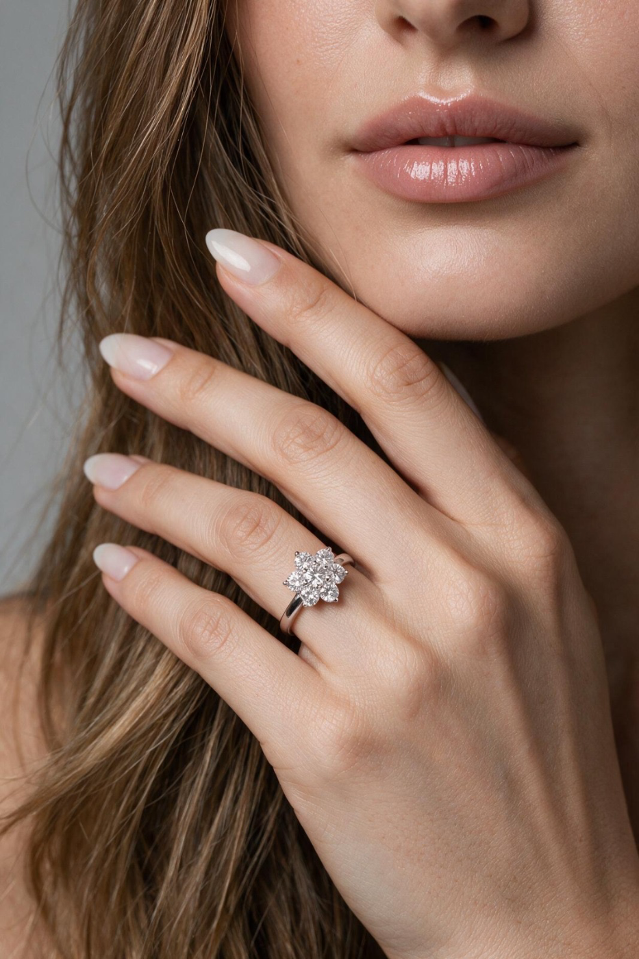 Anel Chuveiro com Diamantes