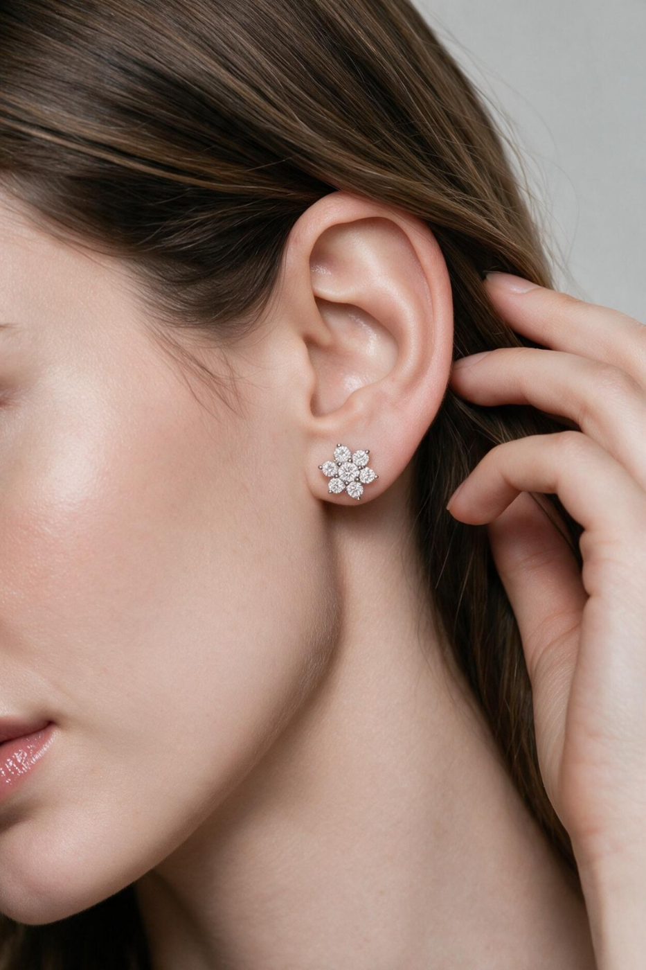 Brinco Chuveiro com Diamantes