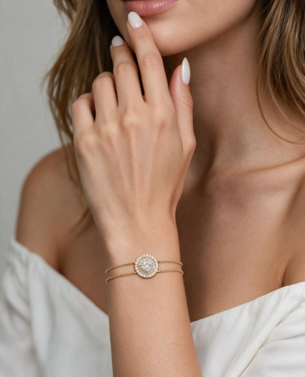 Pulseira Pizza Com Diamantes